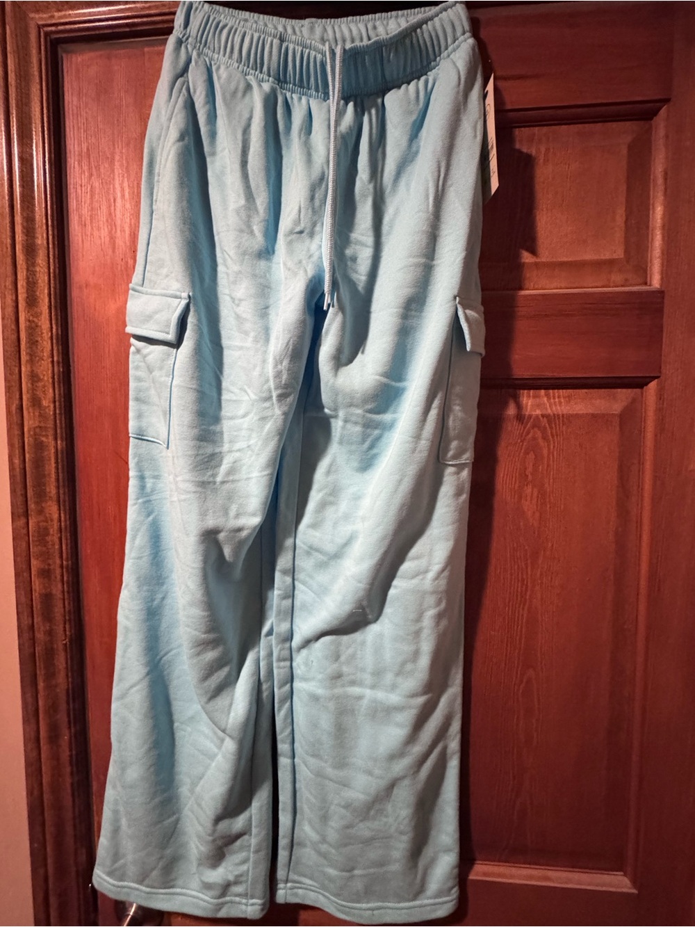 No Boundaries Light Blue Women's Cargo Sweatpants
